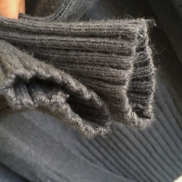 ARITZIA Lenox Cashmere Long Open Front Long Sleeve Cardigan Sweater Blue XXS - Picture 4 of 5